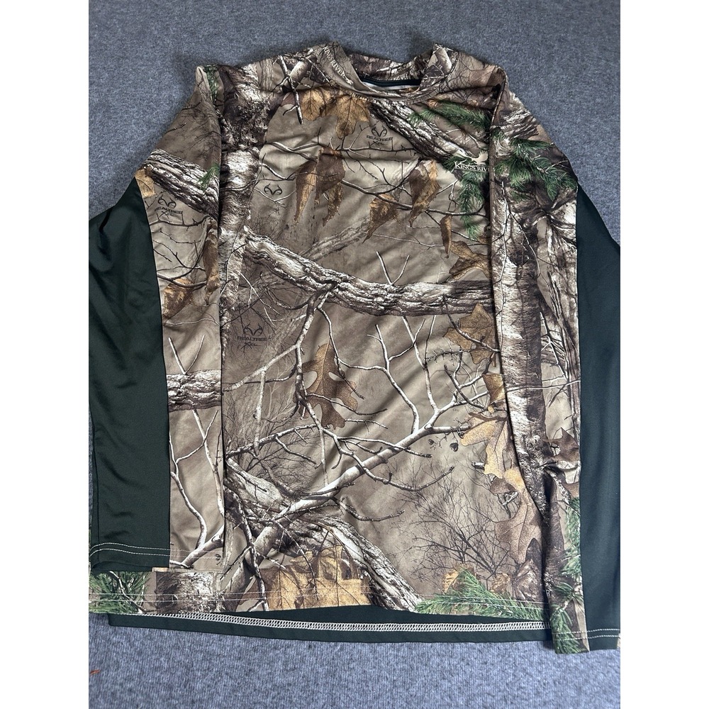 Realtree Kings River Long Sleeve Camo Shirt Men's Sz Xl Hunting Mock Turtleneck